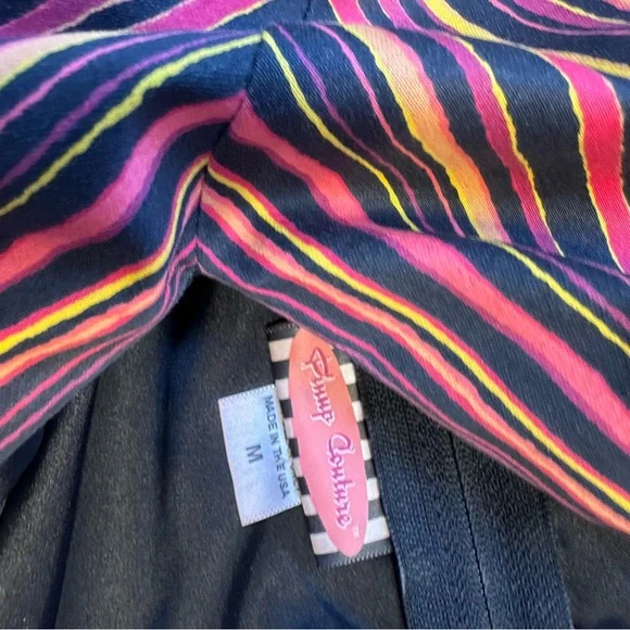 Pin-Up Girl Couture Fire Striped Swing Dress size M - Picture 6 of 7